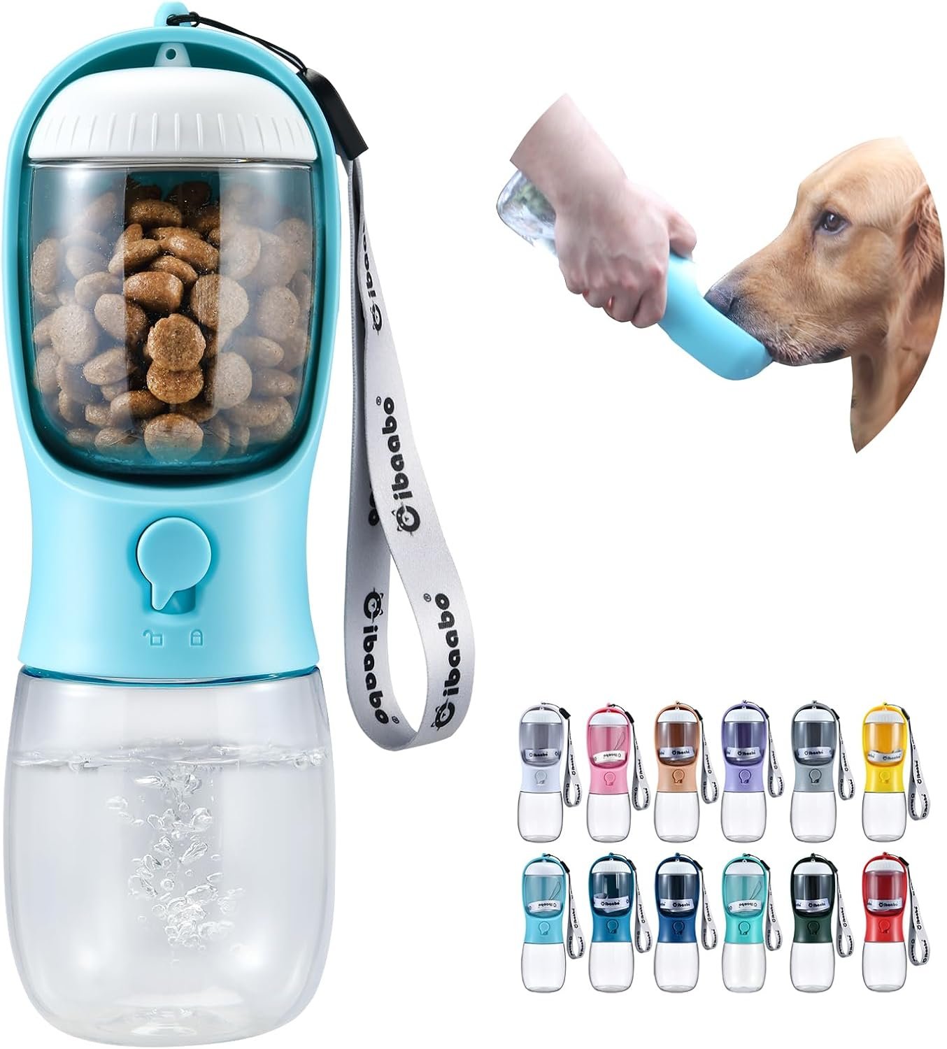 Portable Dog Water & Food Bottle for Hikes