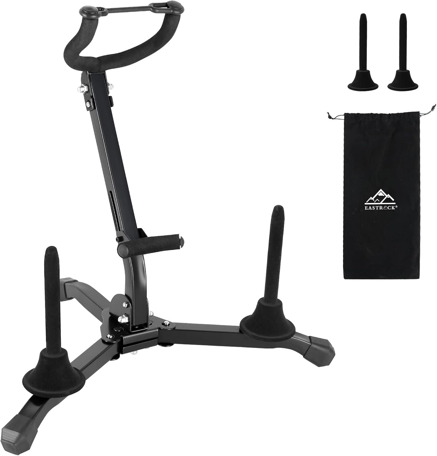 Portable Folding Sax Stand with Flute Holders