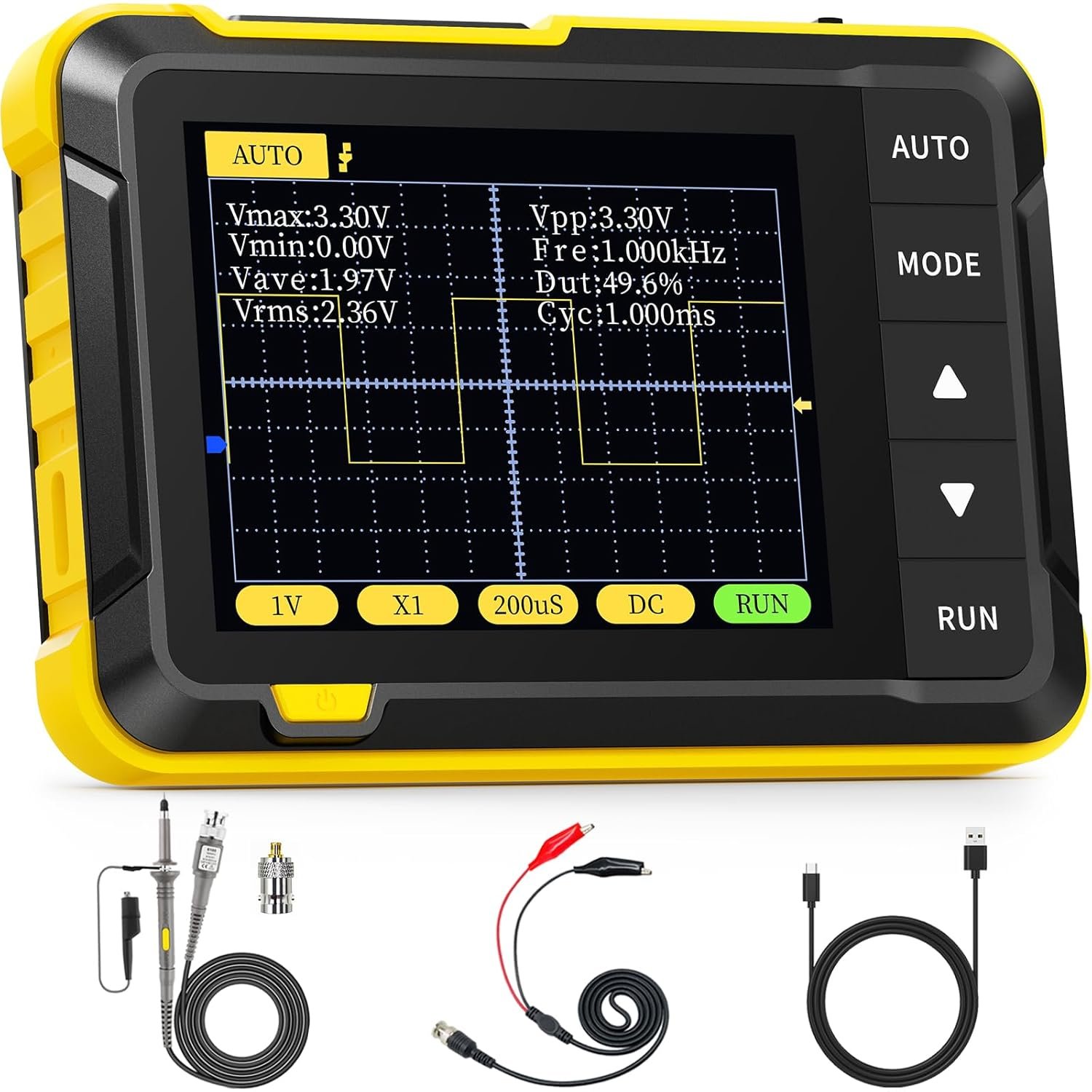 Portable Oscilloscope Kit - 2.5MS/s Digital Handheld Diagnostic Tool