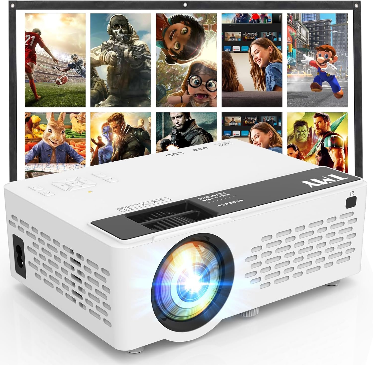Your Personal Cinema Anywhere: Portable Projector with Screen