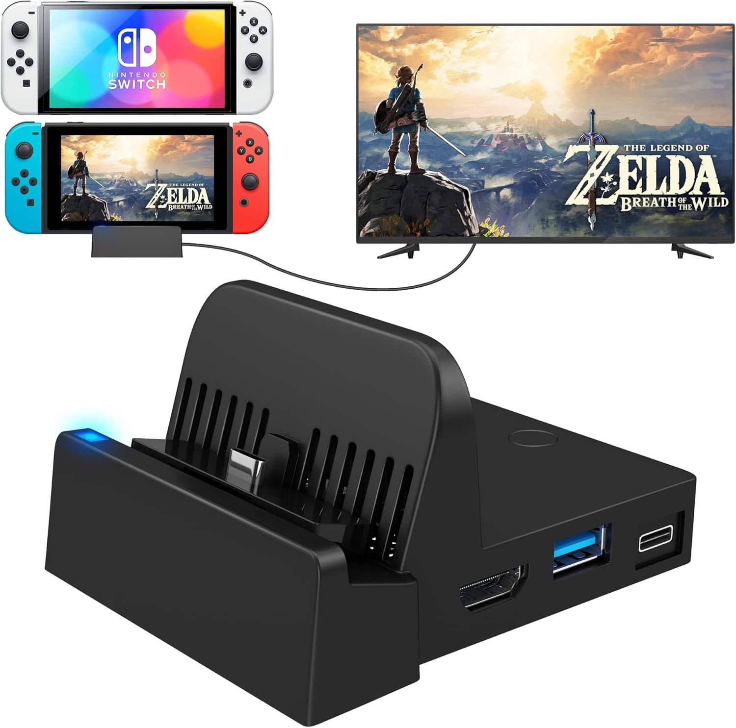 Portable Switch Dock: Play on Any TV with 4K HDMI Output