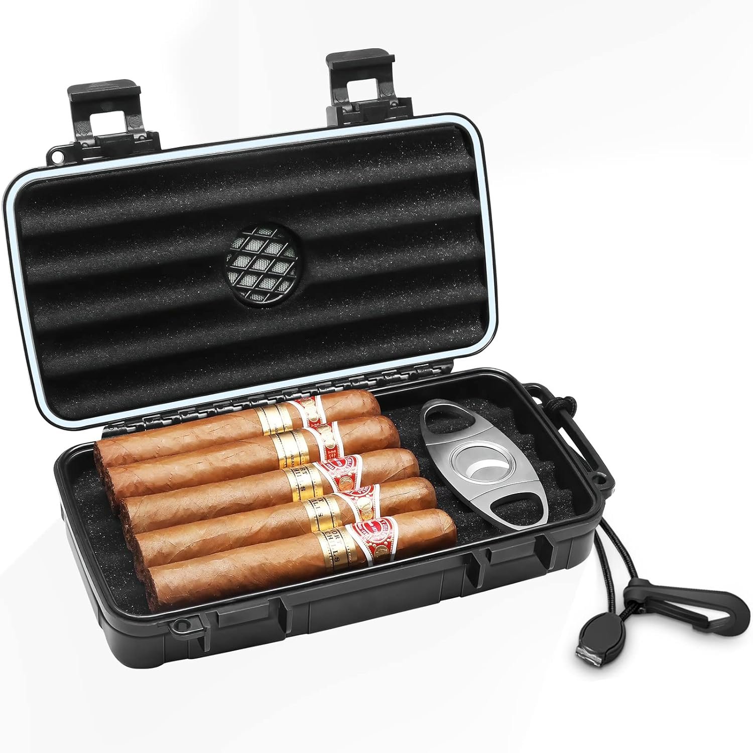 Portable Cigar Humidor: Waterproof Case for 5 Fresh Cigars