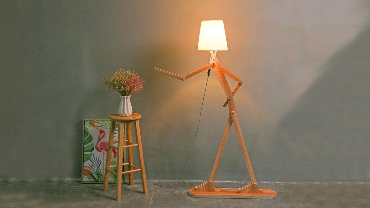 Posable Stick Figure Floor Lamp