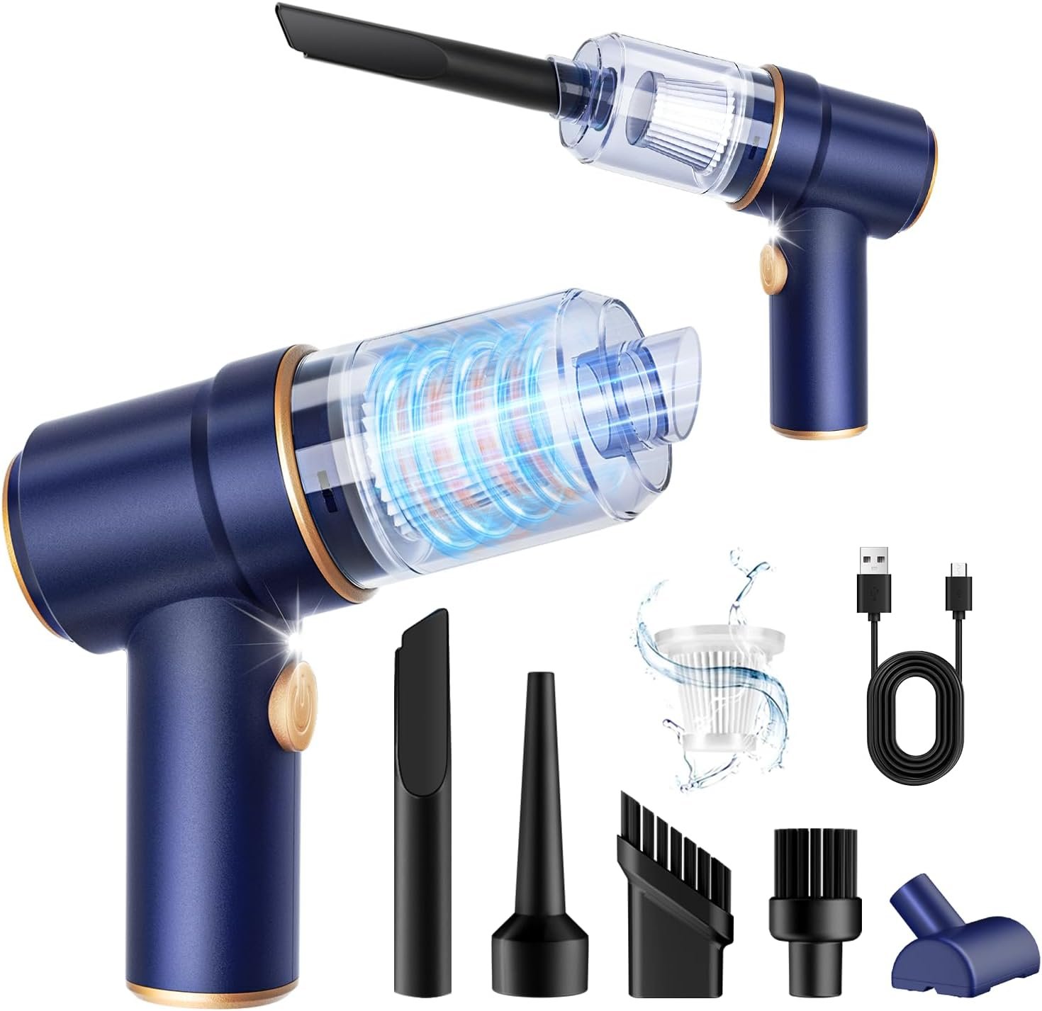 Powerful 2-in-1 Vacuum & Air Duster for Cars, Homes & Offices