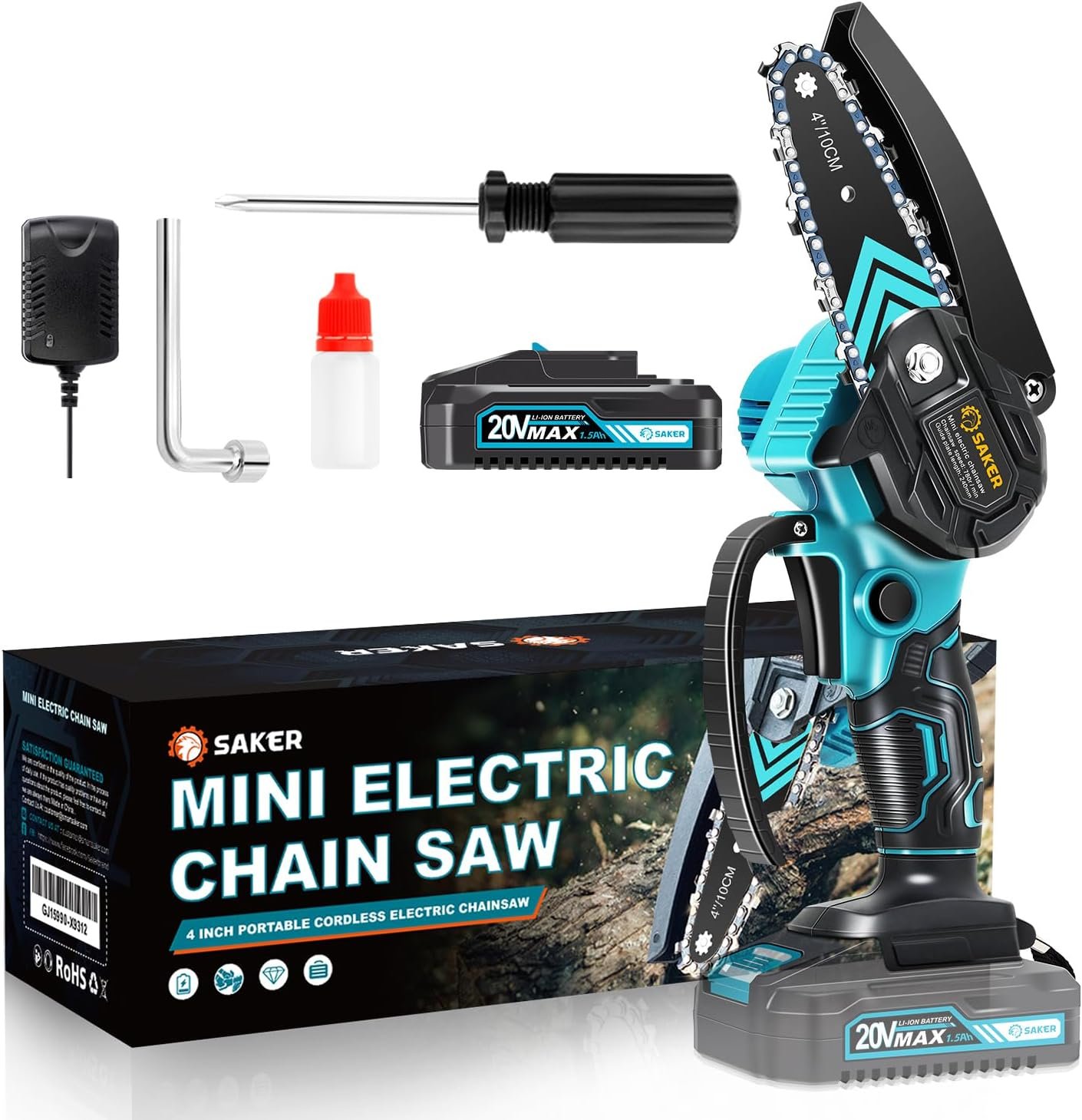 Powerful Mini Chainsaw: Cordless Pruning for Easy Garden Care