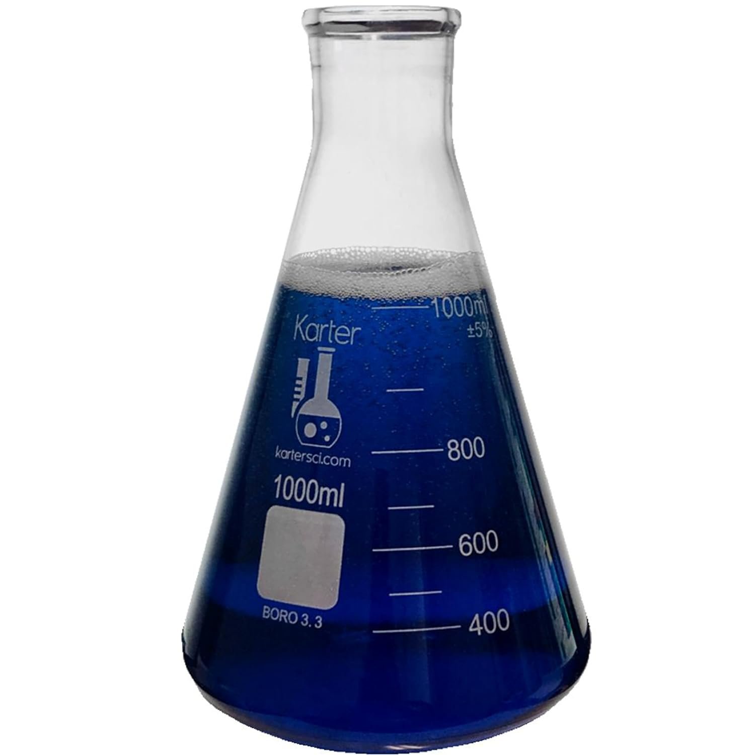 Precision Lab-Grade Erlenmeyer Flask - 1000ml Borosilicate Glass