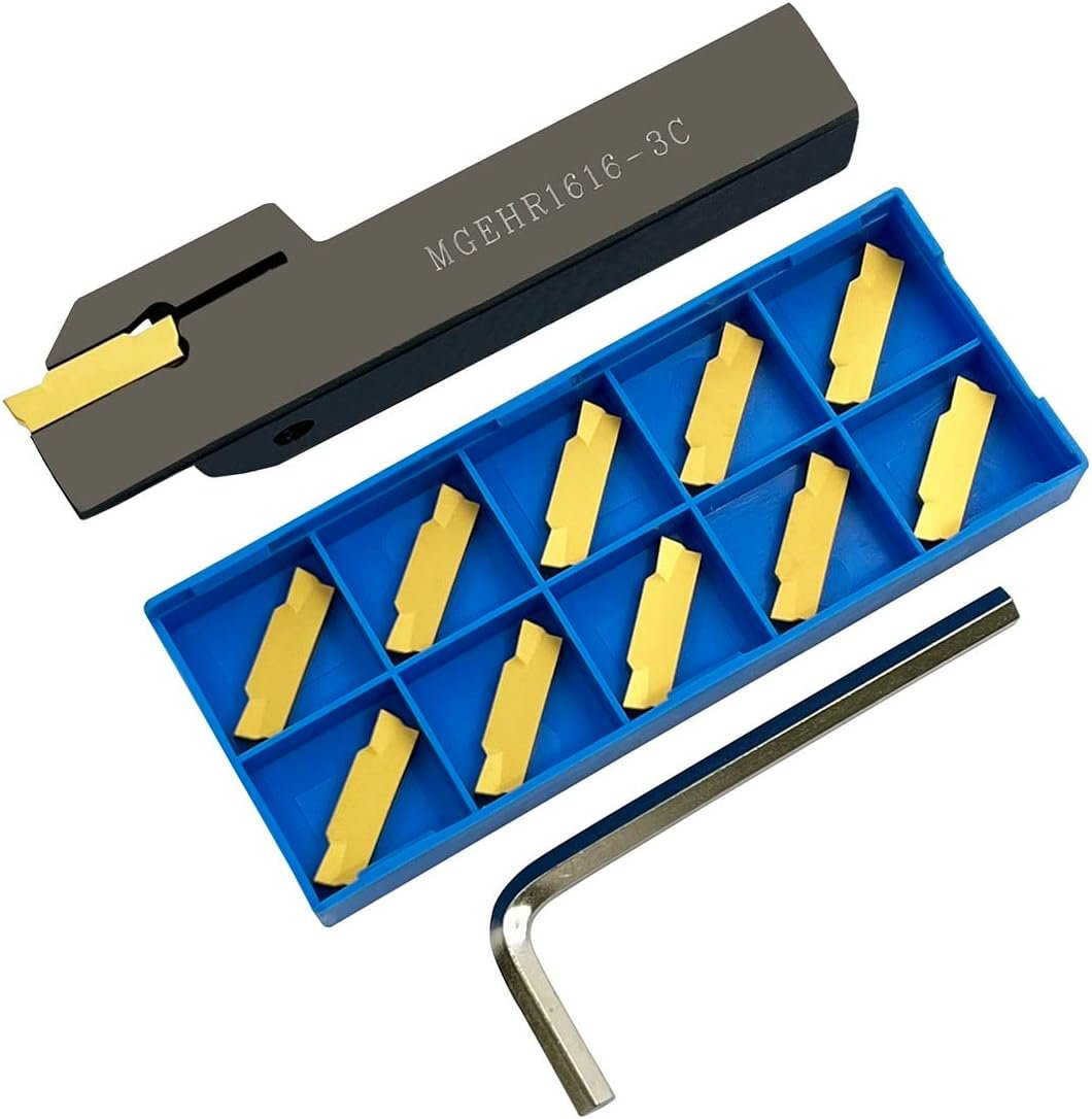 Precision Lathe Grooving: MGEHR1616-3 + 11 Carbide Inserts