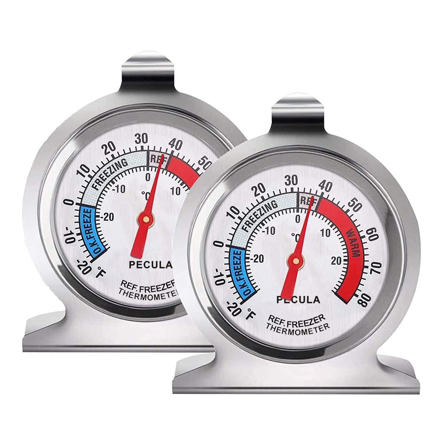 Premium 2 Pack Refrigerator Thermometer Set