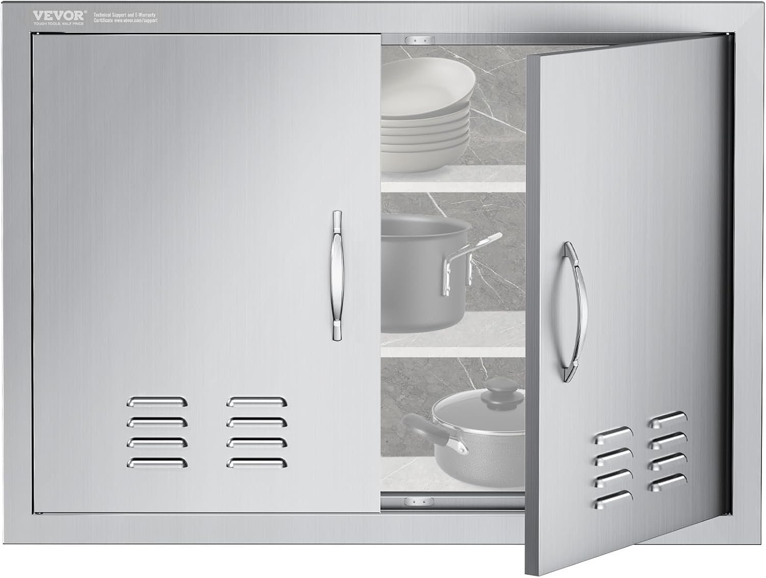 Premium BBQ Island Doors: Weatherproof Stainless Steel