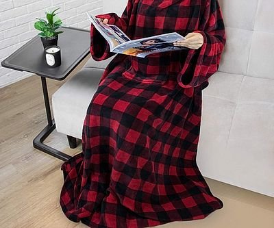 Premium Fleece Blanket with Sleeves
