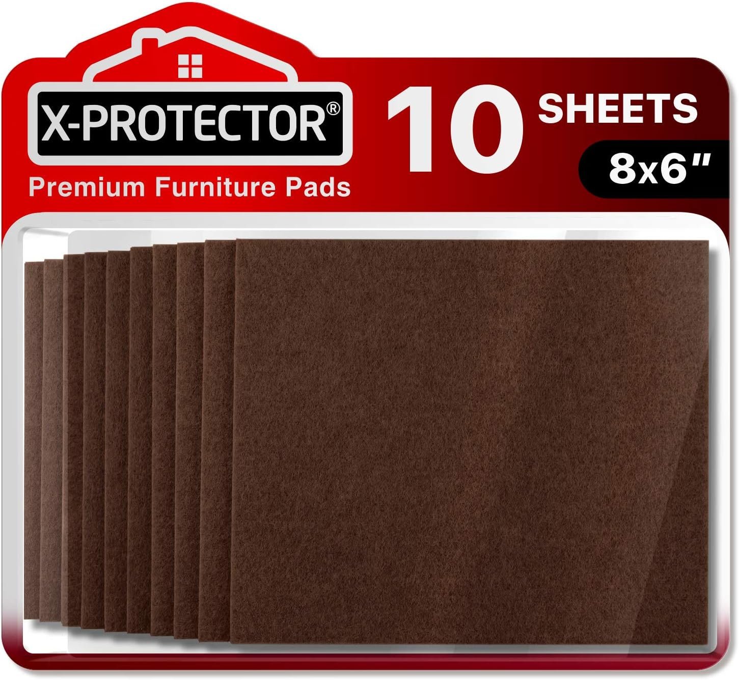 Premium Furniture Floor Protectors - 10 Pack Felt Pads