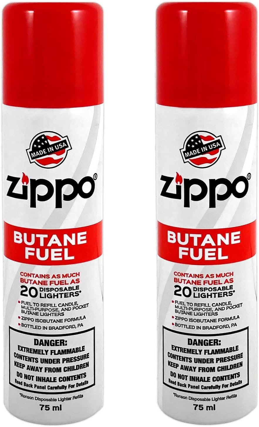 Premium Zippo Butane Fuel Refill 2-Pack