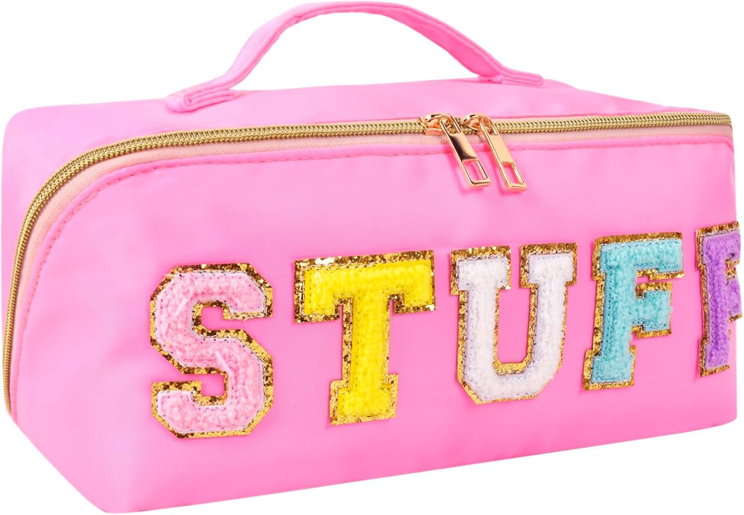 Stay Organized in Style: Large Pink Makeup Bag