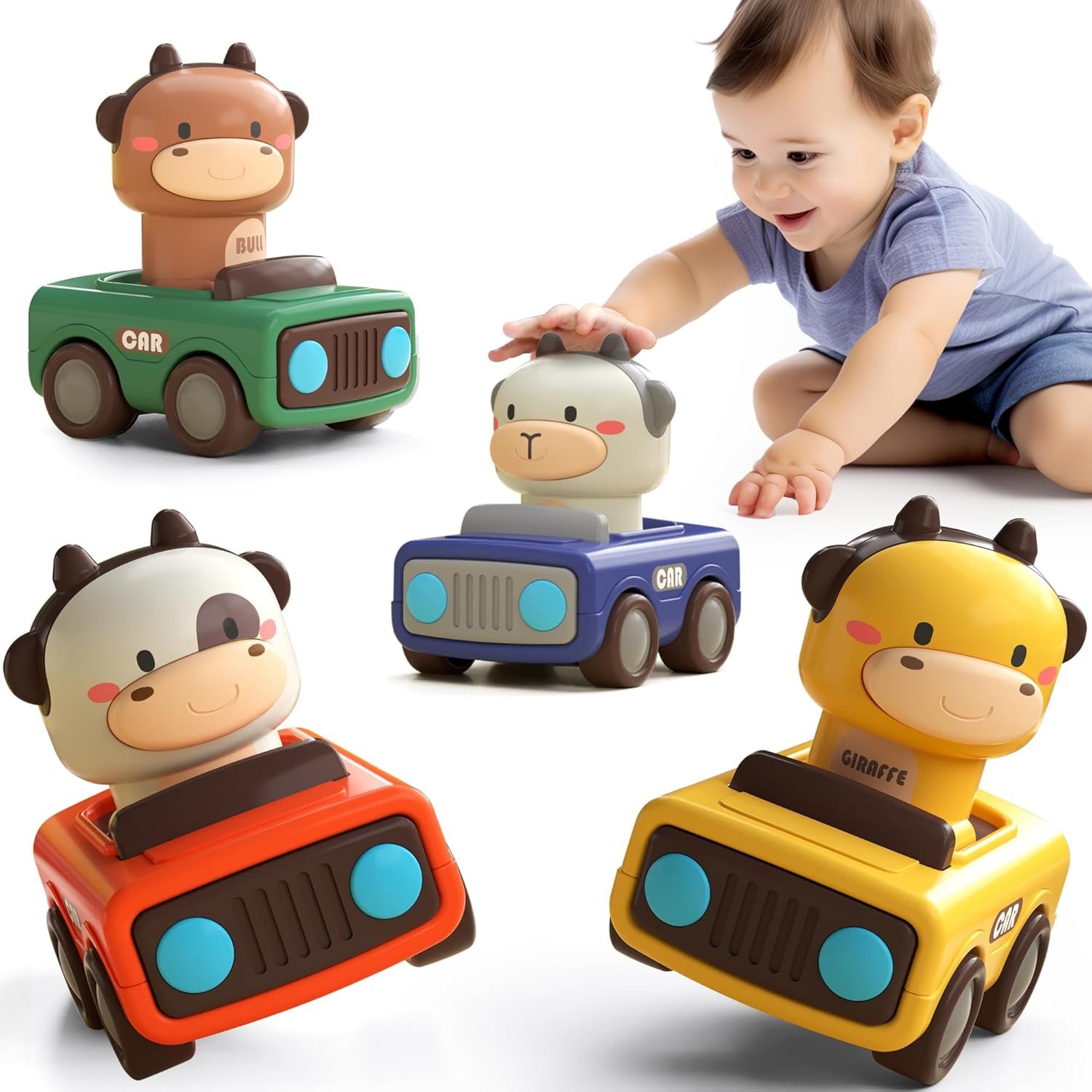Press & Go Friction Cars: Fun Toddler Push Toys