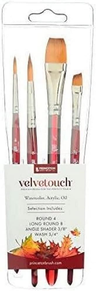 Versatile Artist Brush Set: Velvetouch for All Mediums