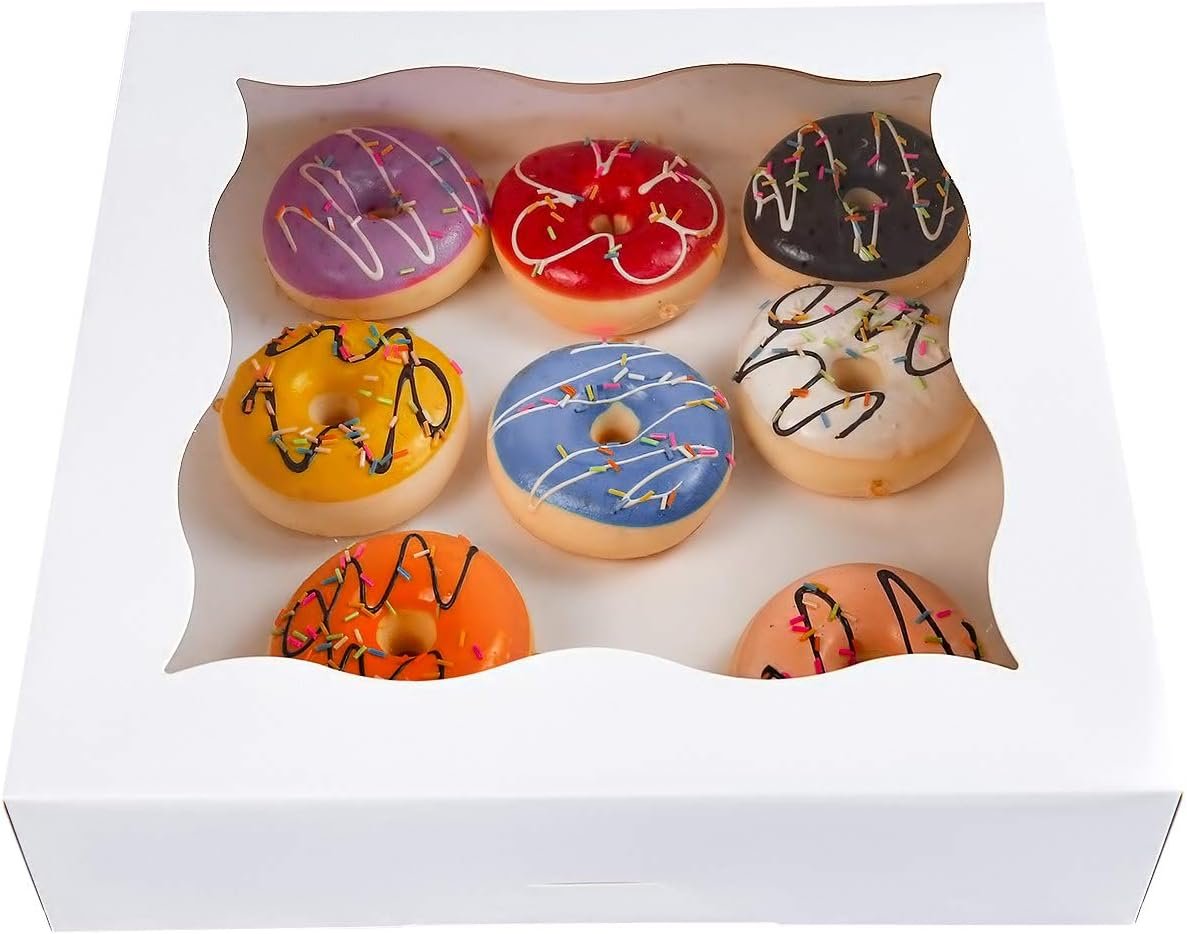 Professional Bakery Boxes with Clear Window - 15 Pack