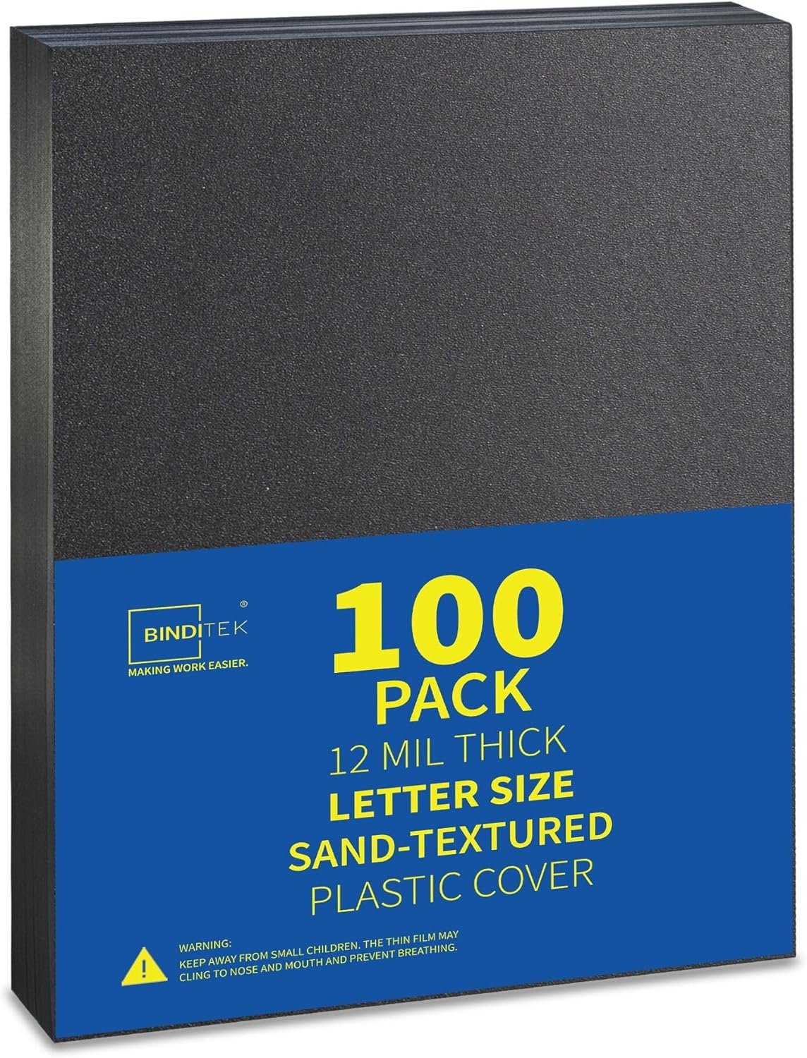 Professional Binding Covers - 100 Pack Heavy Duty Sand-Textured