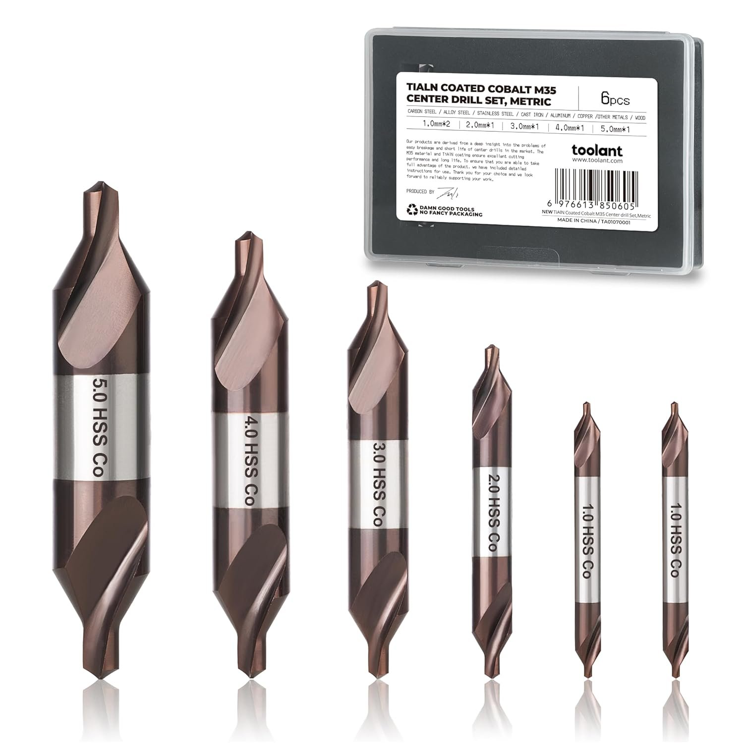 Professional Center Drill Set: Drill Hard Metals with Precision