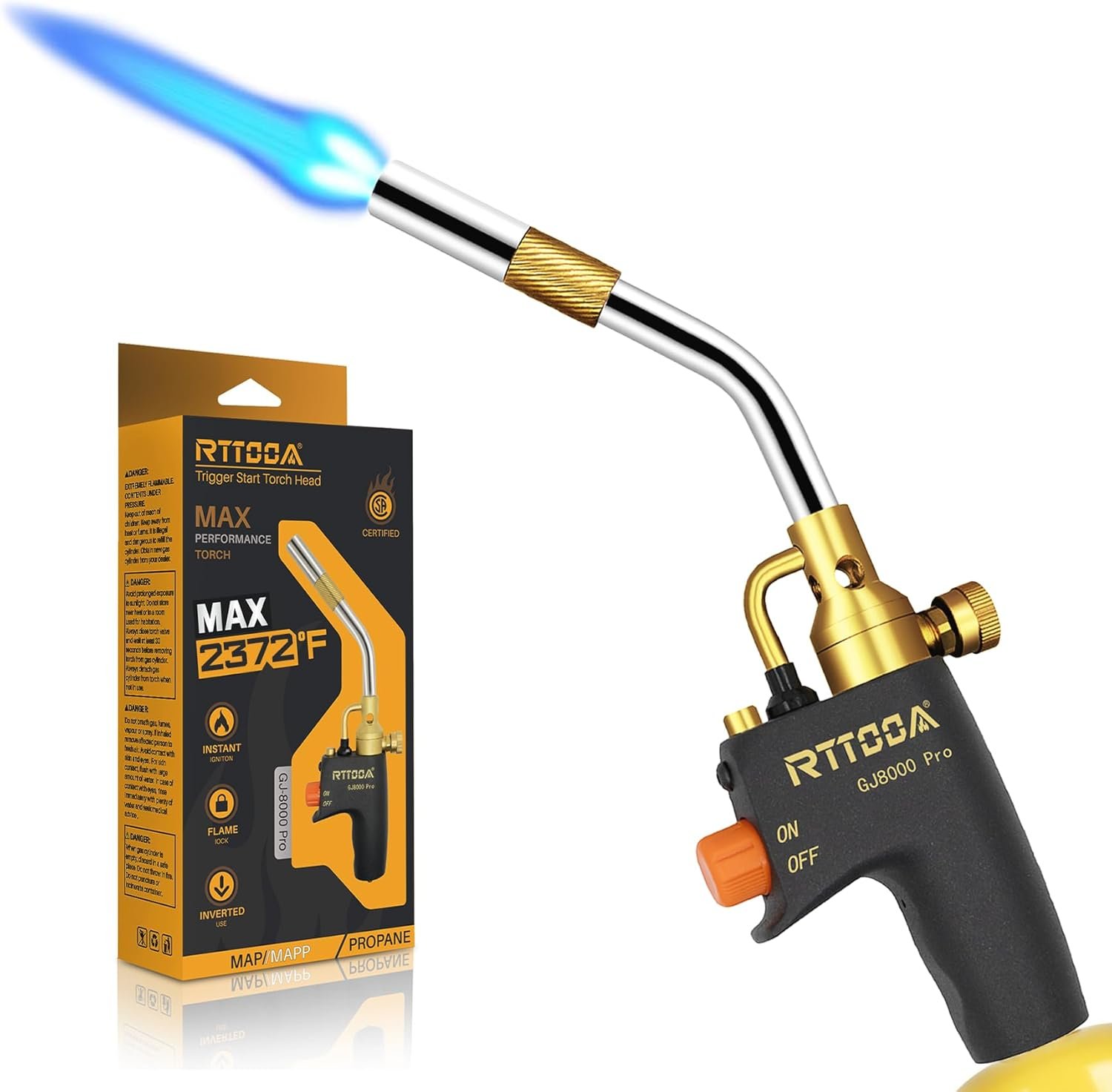 Professional Propane Torch: 10,000BTU Power for Welding & Soldering