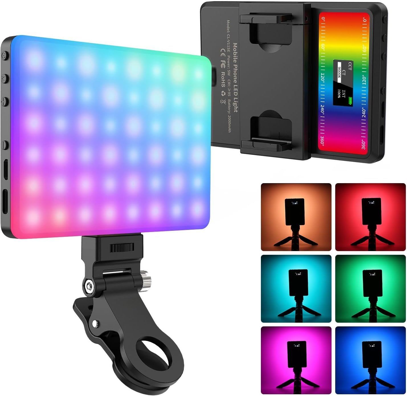 Professional RGB Lighting Panel for Perfect Selfies & Videos