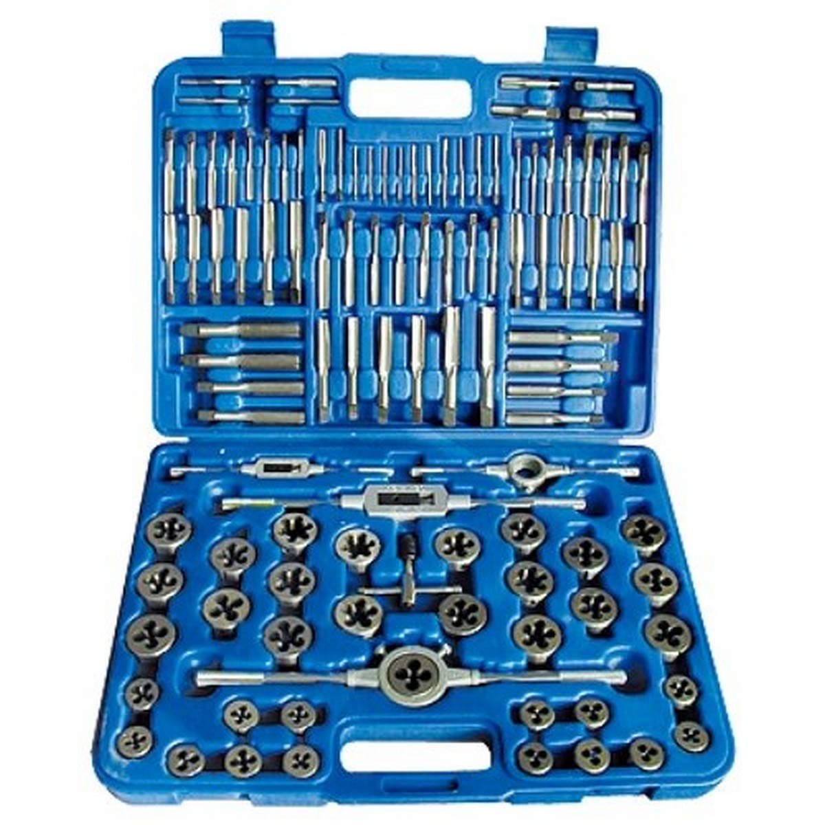 Professional Threading Set: 110-Piece Carbon Steel Tap & Die Kit