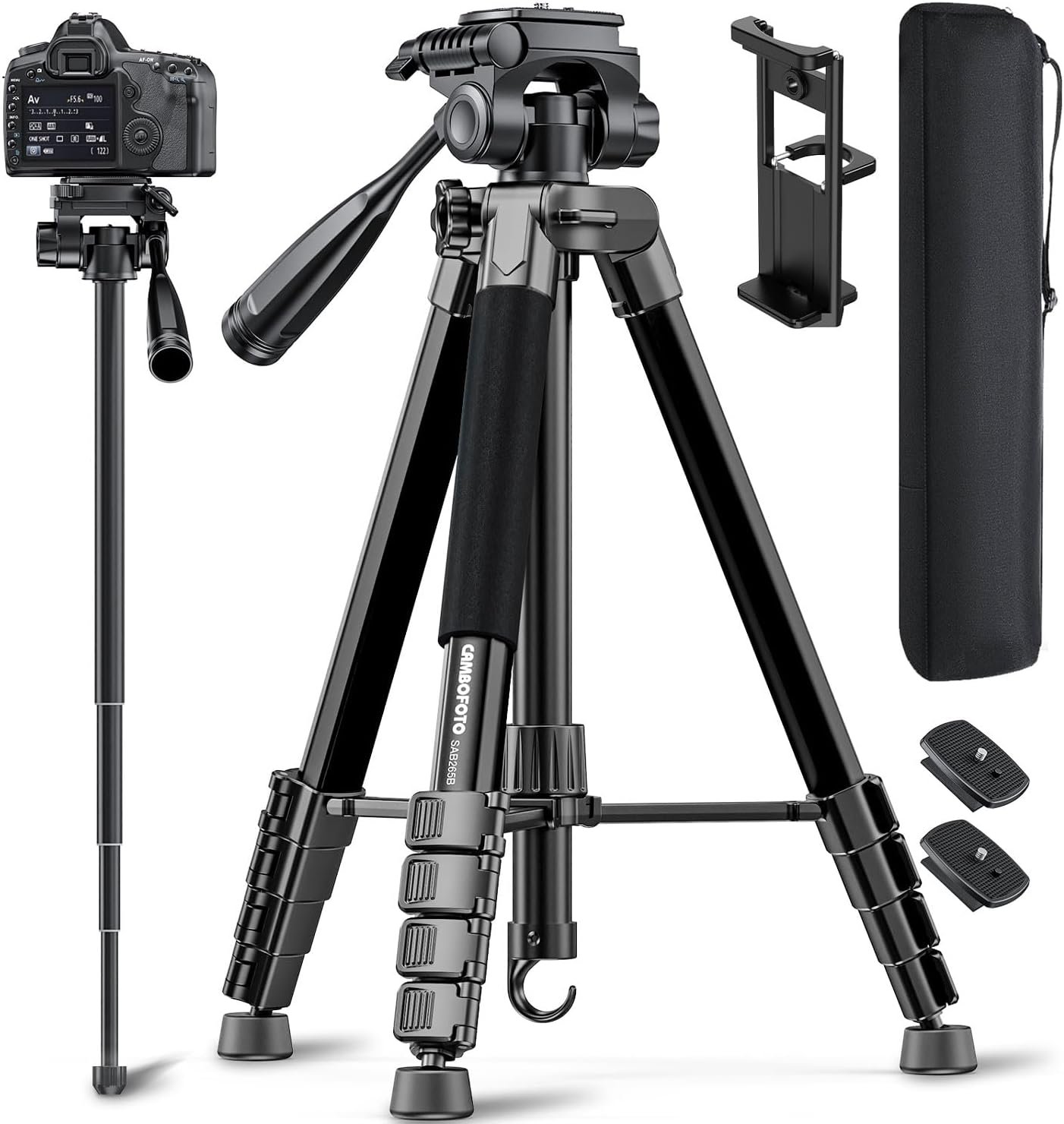 Professional Tripod & Monopod: Dual-Function Stand