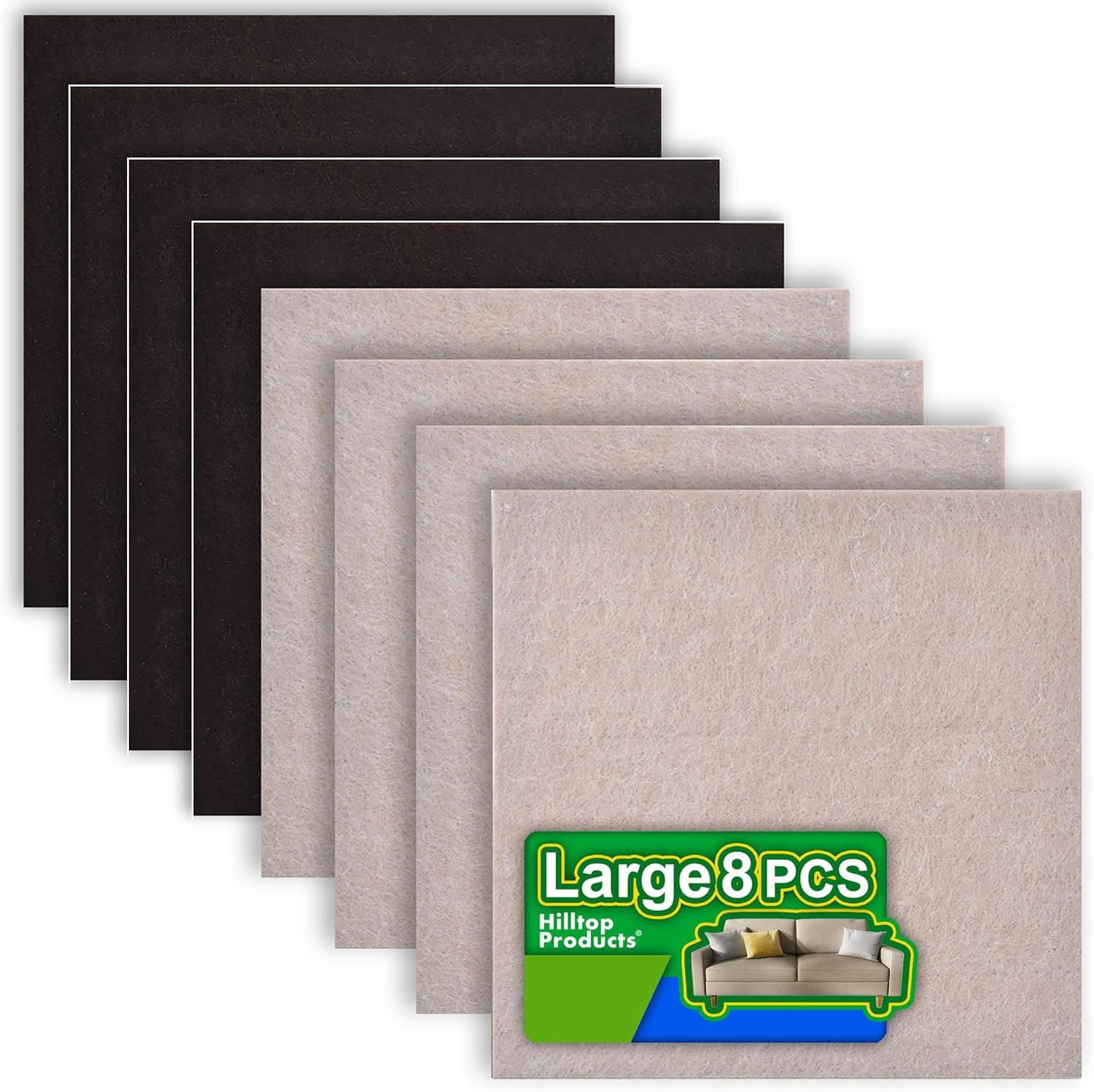Protect Floors with Self-Adhesive Felt Pads - 8 Pack