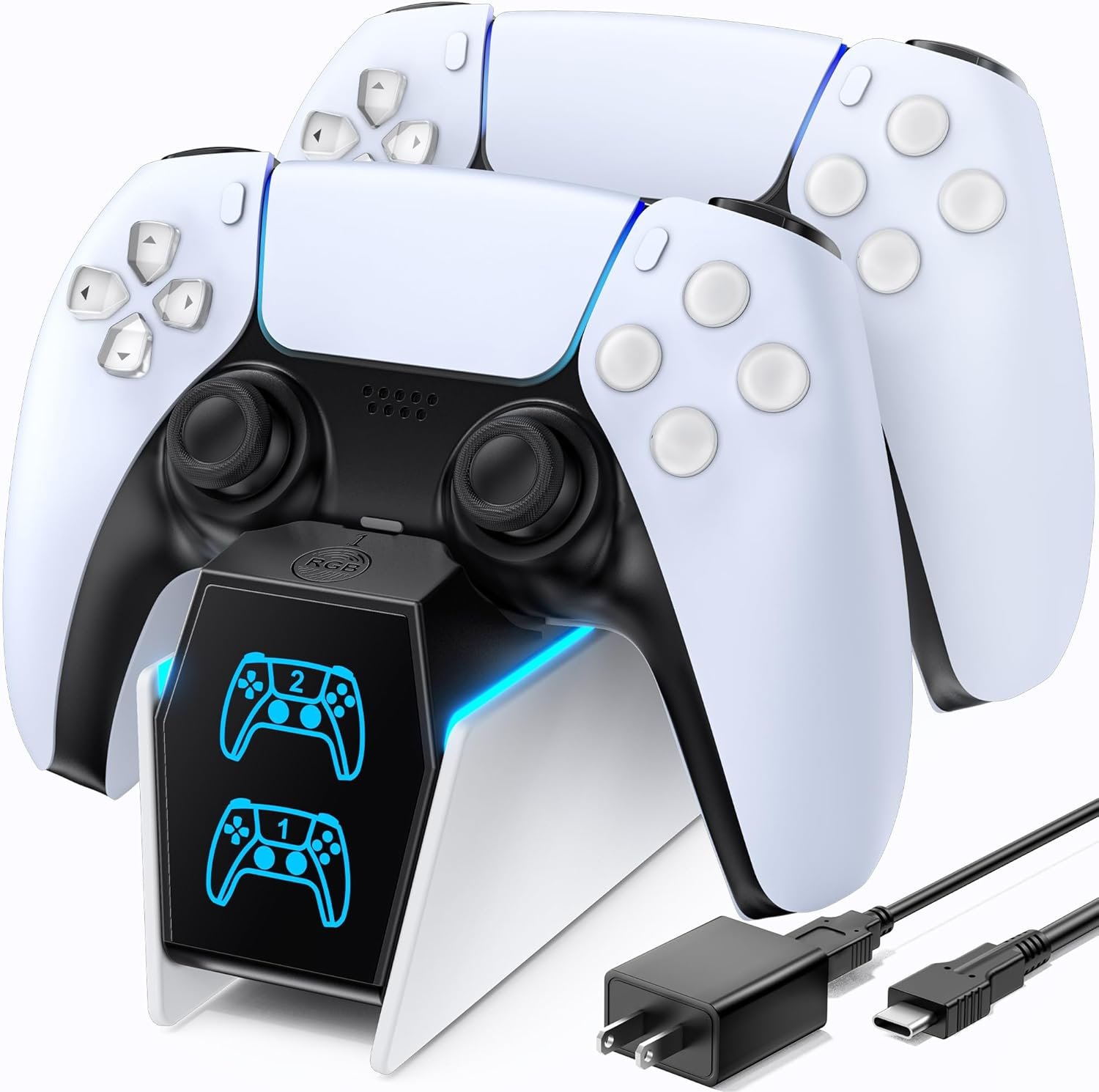 PS5 Controller Fast-Charge Stand with AC Adapter