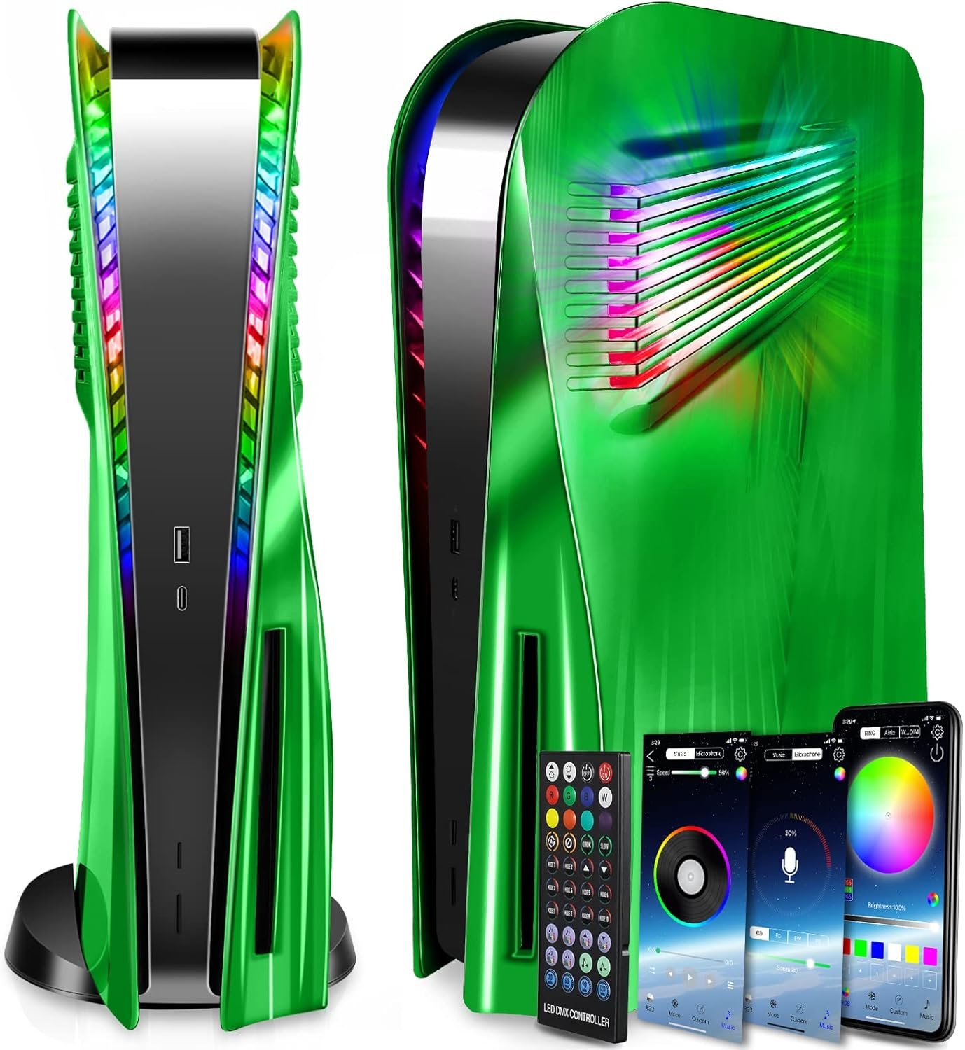 PS5 Console Kit: Cooling Plates with RGB Lighting Effects