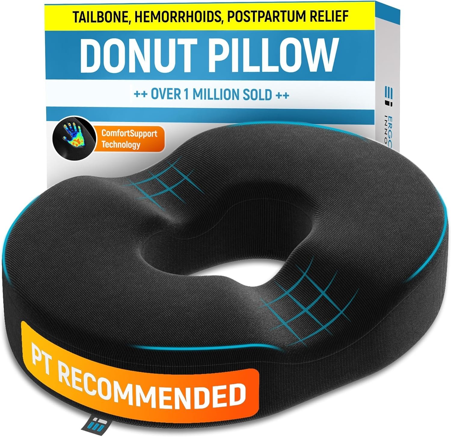 PT-Recommended Donut Pillow for Tailbone & Post-Surgery Relief