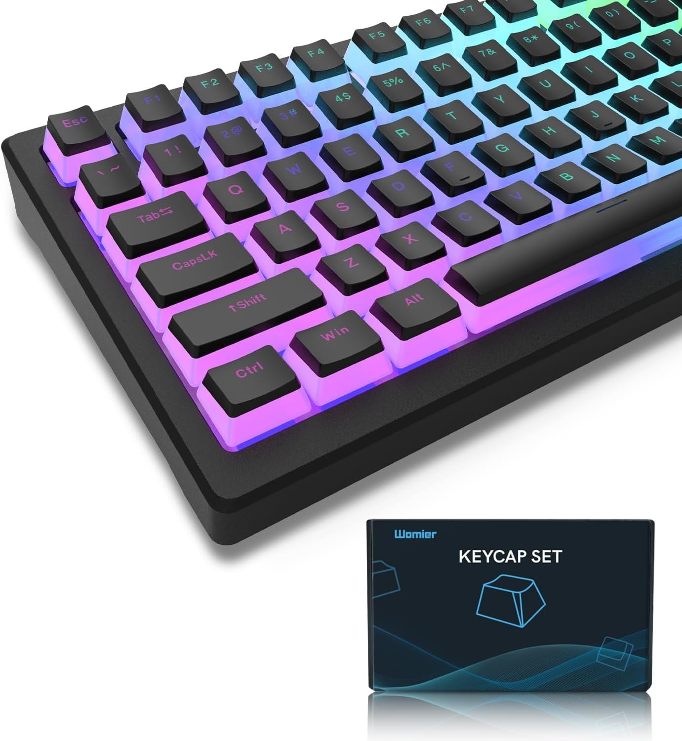 Pudding Keycaps: RGB Shine-Through Glow for Custom Keyboards