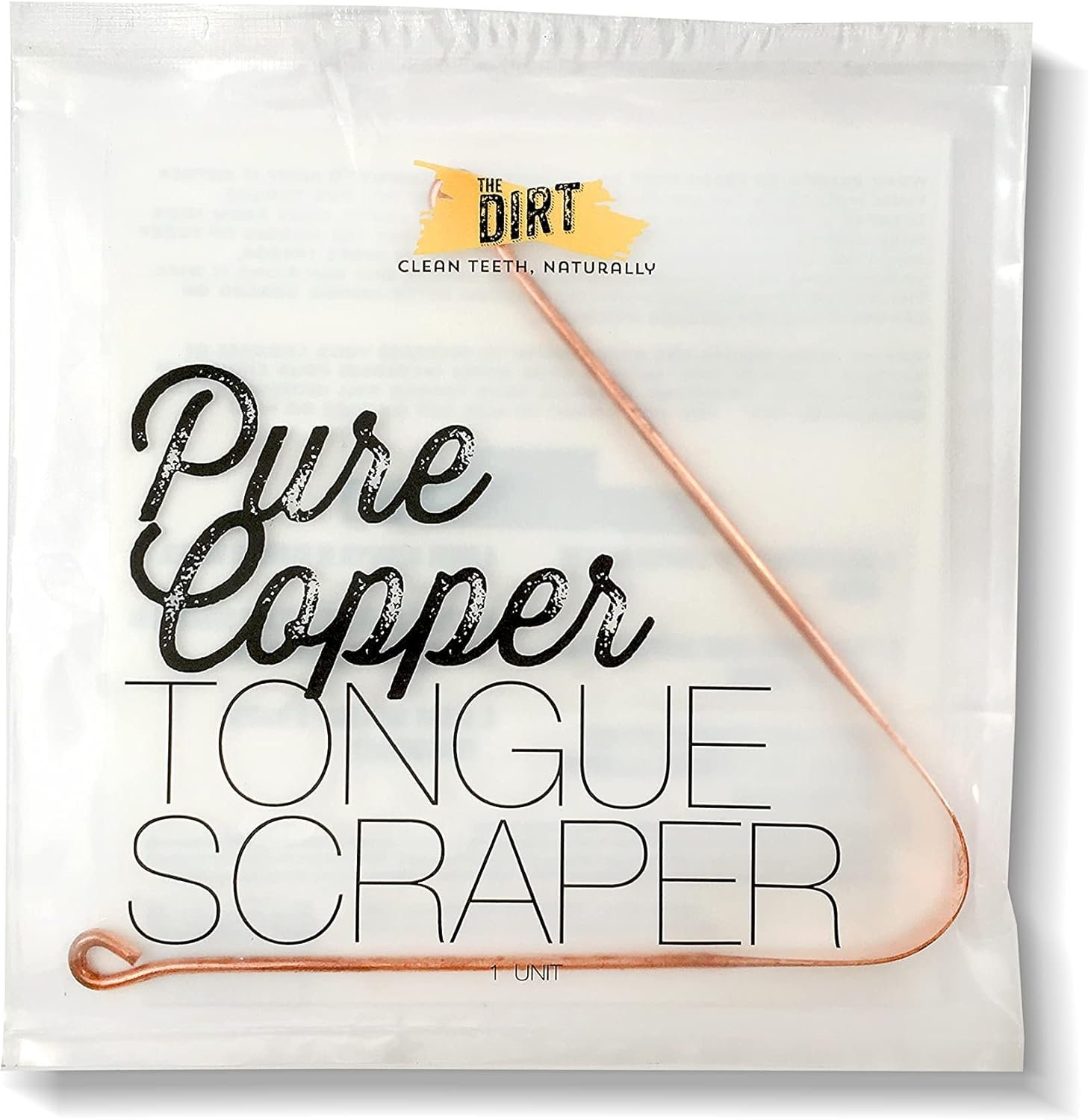 Pure Copper Tongue Scraper for Fresher Breath & Oral Health