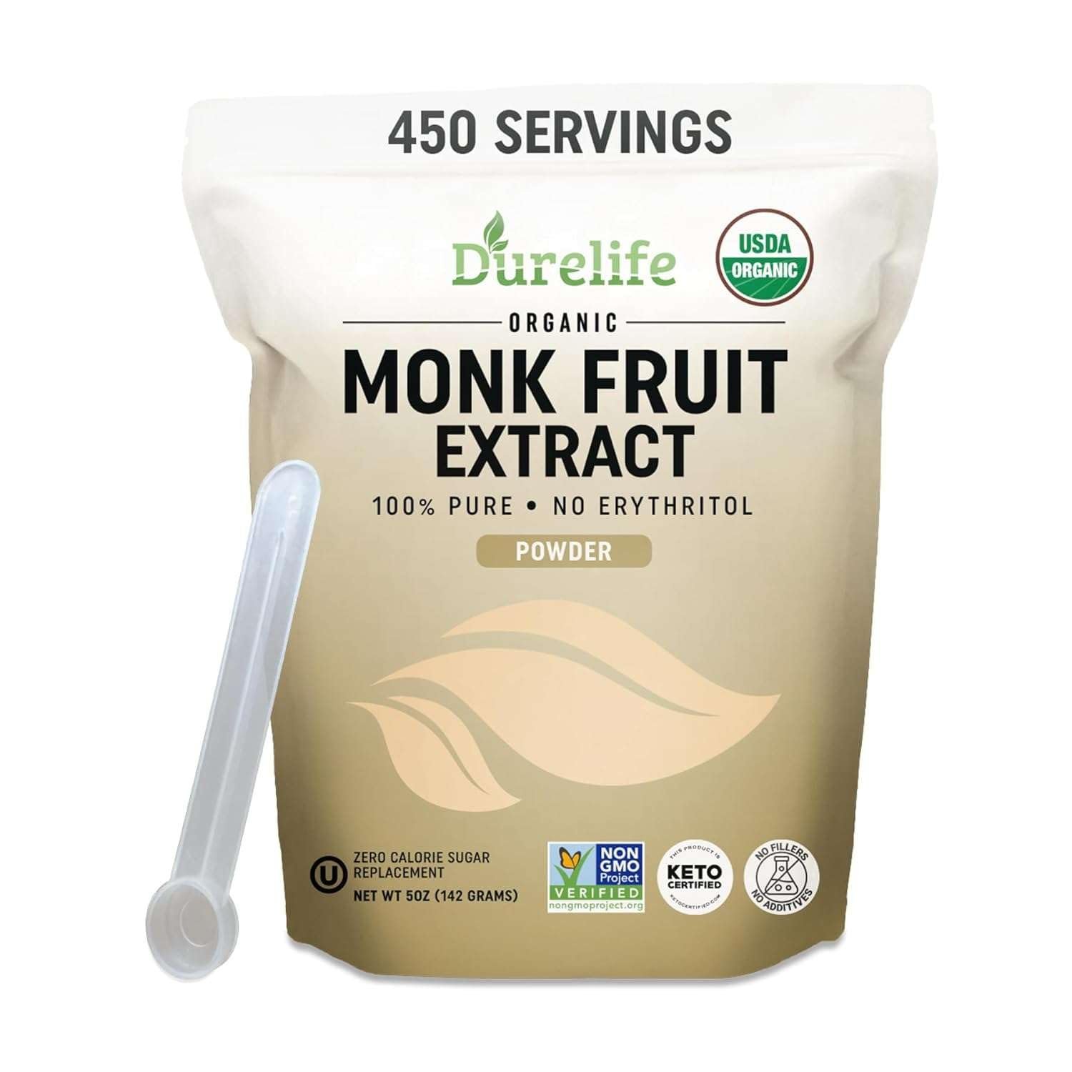 Pure Monk Fruit Sweetener: Zero Calorie Organic Sugar Substitute