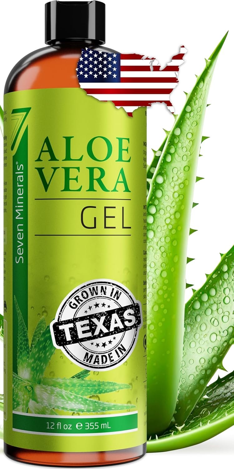 Pure Texas-Grown Aloe Vera Gel for Soothing Skin Relief