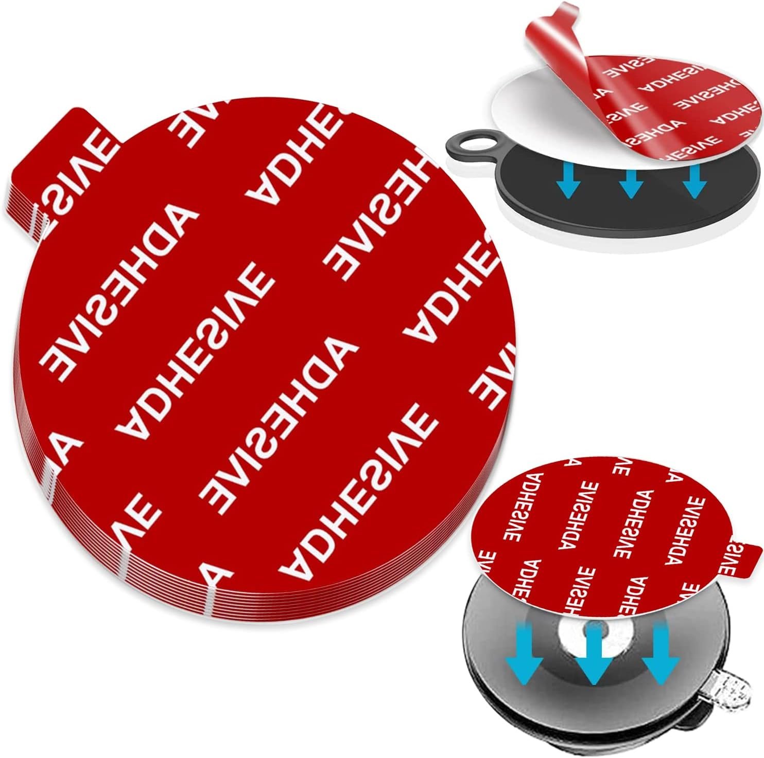 超强粘性仪表盘胶垫套装 - 9片永久粘合