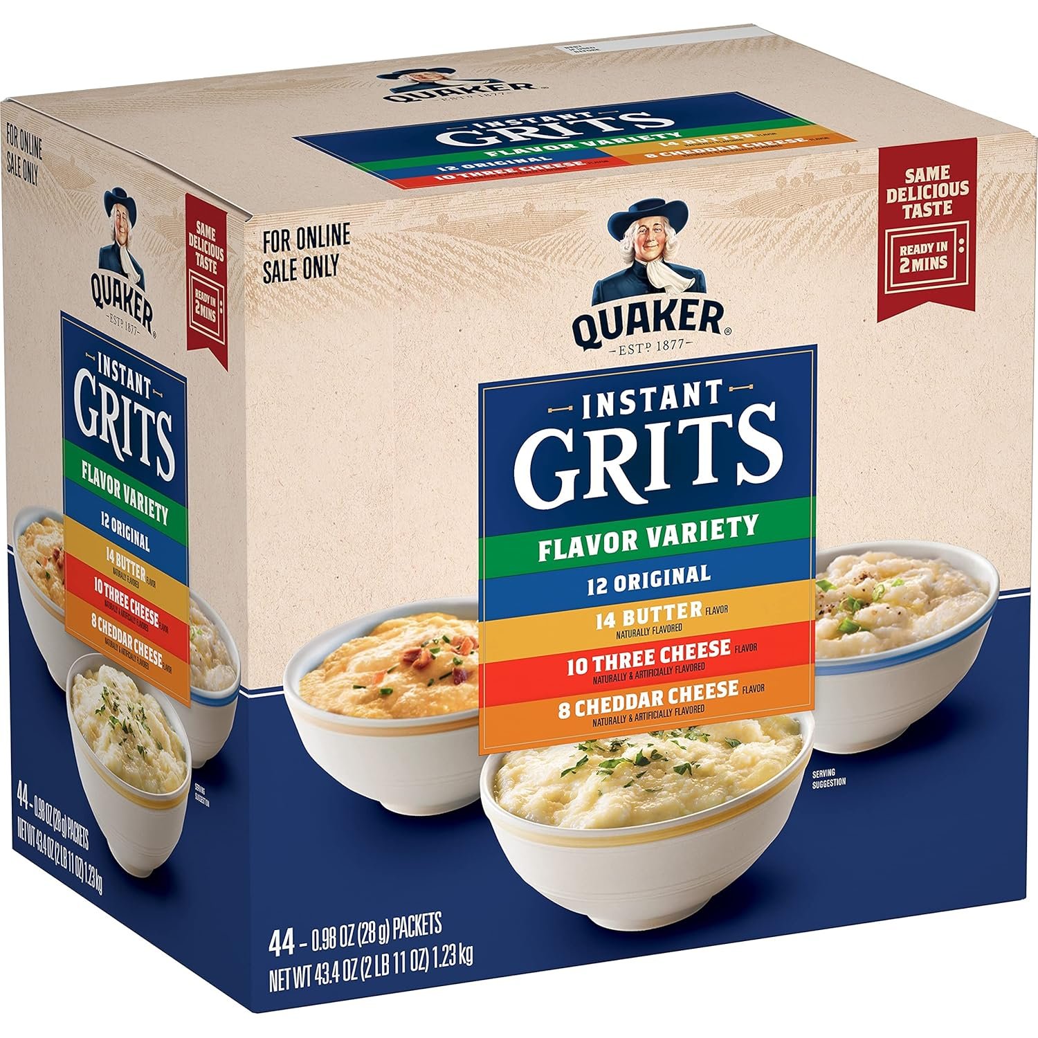 Delicious Quaker Instant Grits Variety Pack