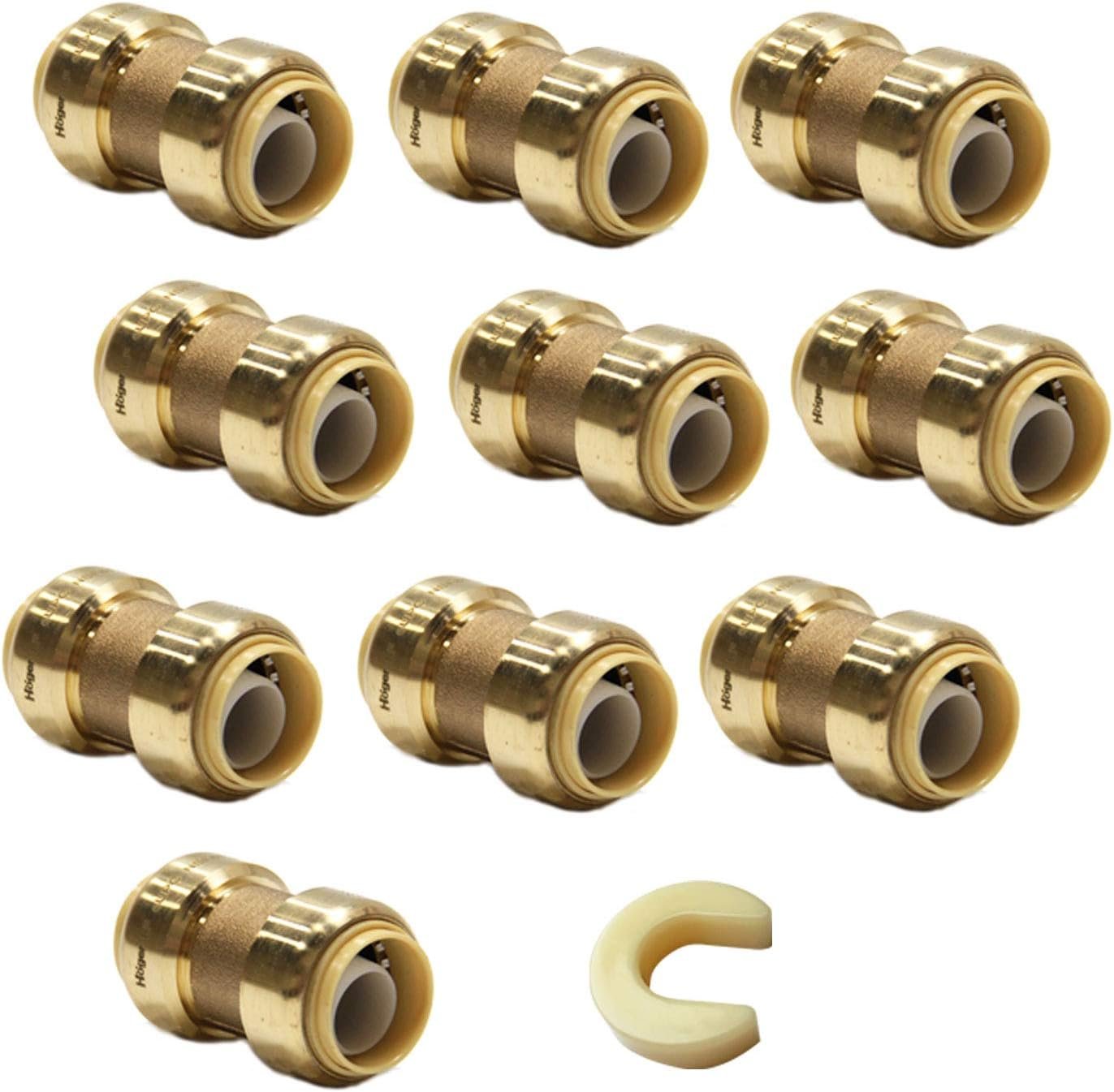 Quick Connect Fittings: 10-Pack Brass Couplings