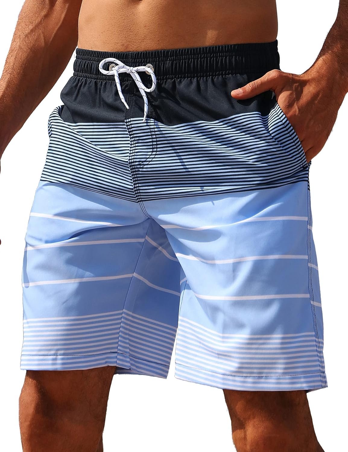 Quick-Dry Men's Swim Trunks for Beach Comfort