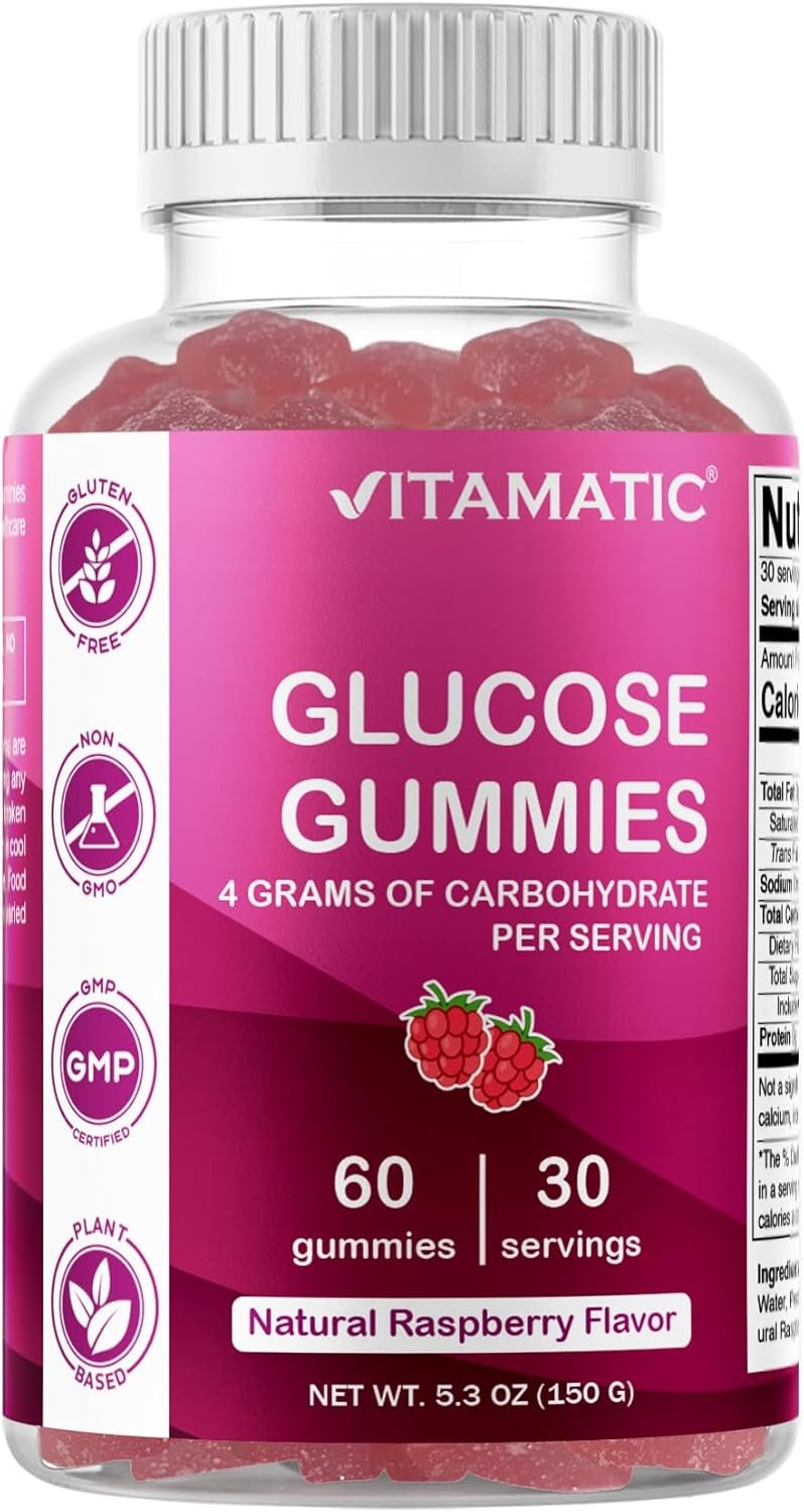 Quick Energy Boost - Raspberry Glucose Gummies