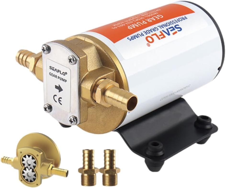 Quick Oil Transfer: 3.2GPM Self-Priming Power