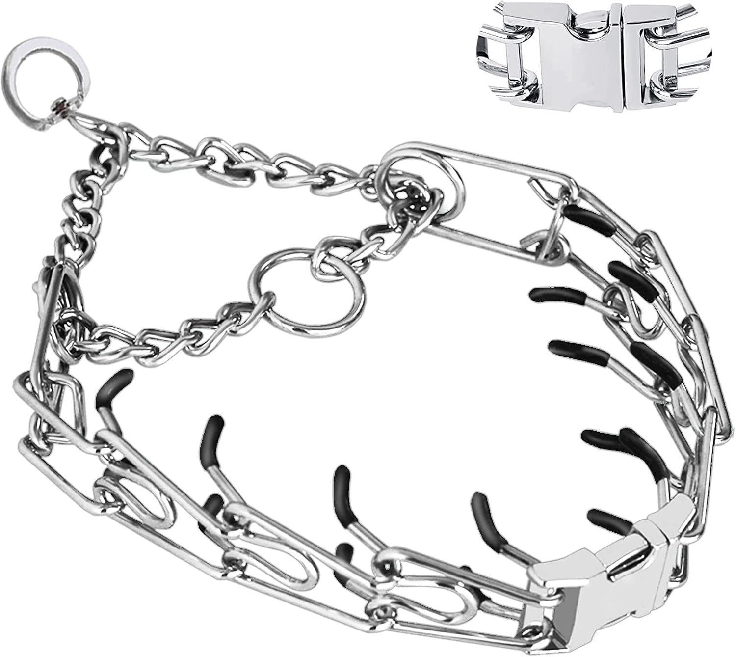 Quick-Release Prong Collar Stops Dog Pulling