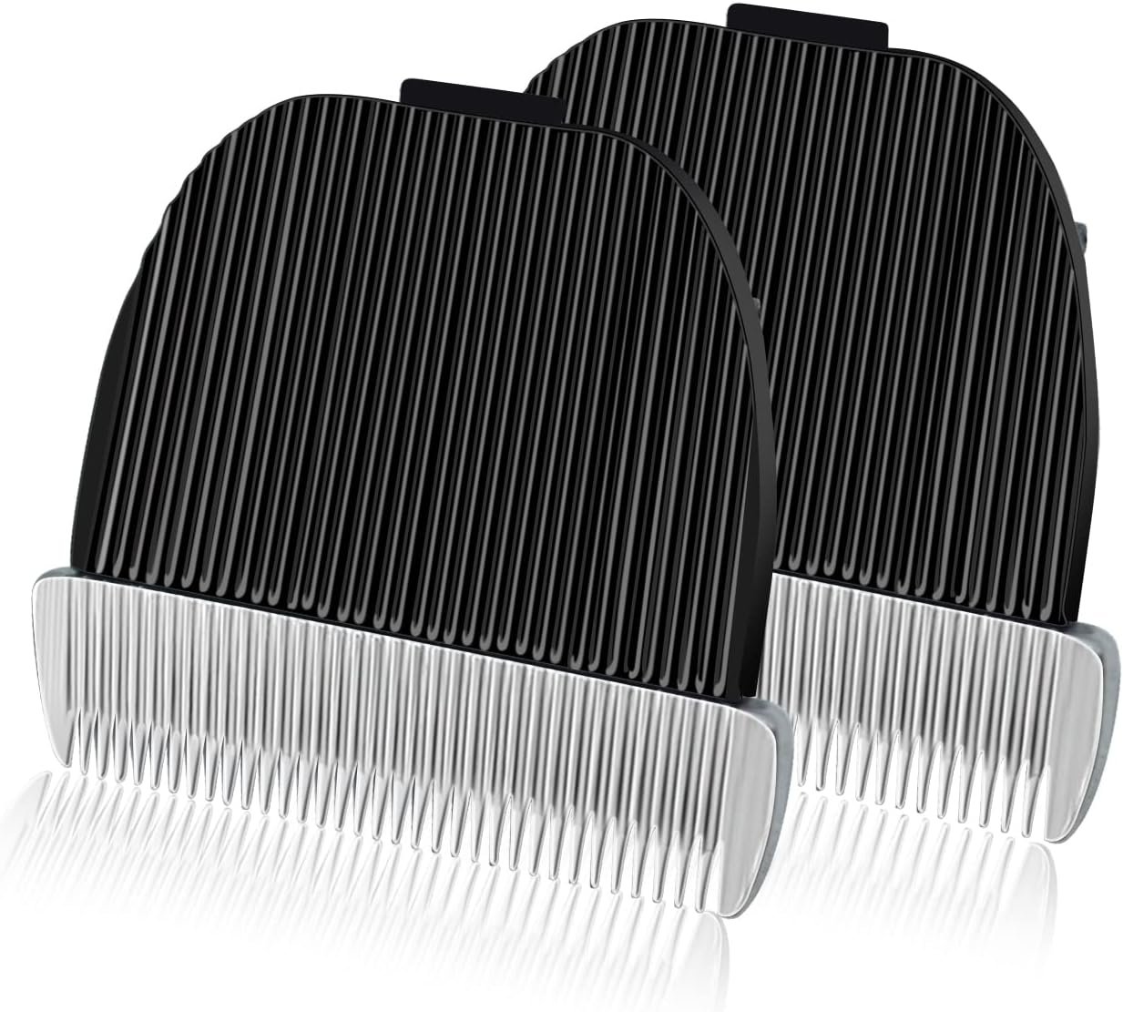 Quiet Pet Grooming: 2-Pack Ceramic & Steel Clipper Blades