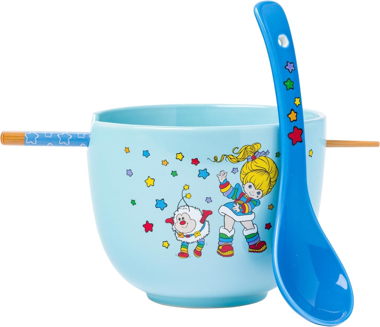 Rainbow Brite Themed Ceramic Ramen Bowl Set