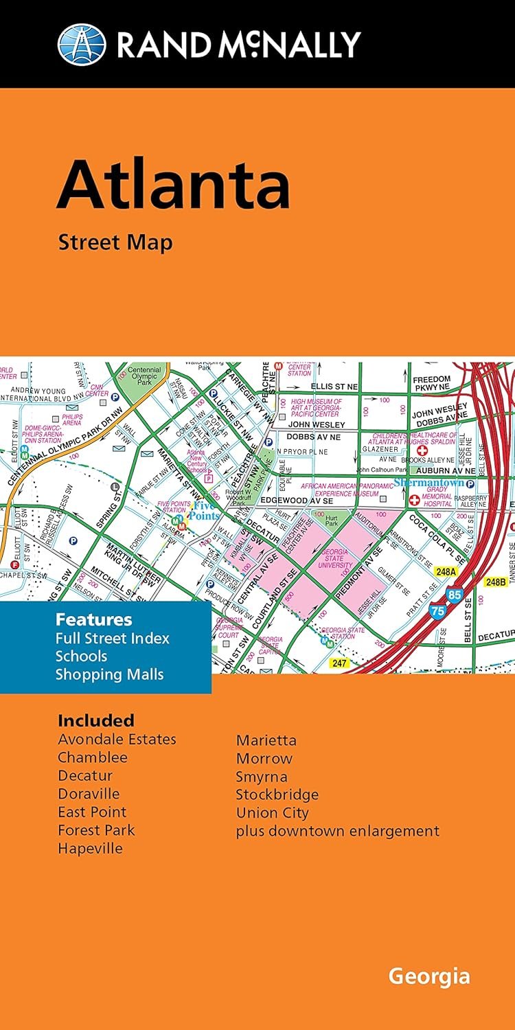 Rand McNally Atlanta Folded Map for Easy Navigation
