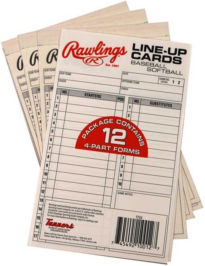 Stay Organized with Rawlings Lineup Cards