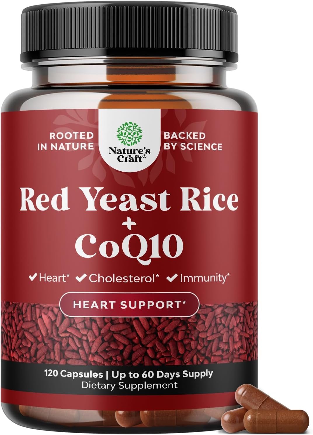 Red Yeast Rice + CoQ10 for Heart & Cholesterol Support