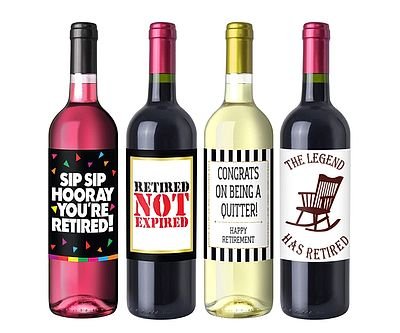 Retirement Party Wine Label Pack