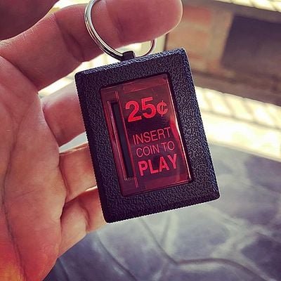 Retro Arcade Insert Coin Keychain