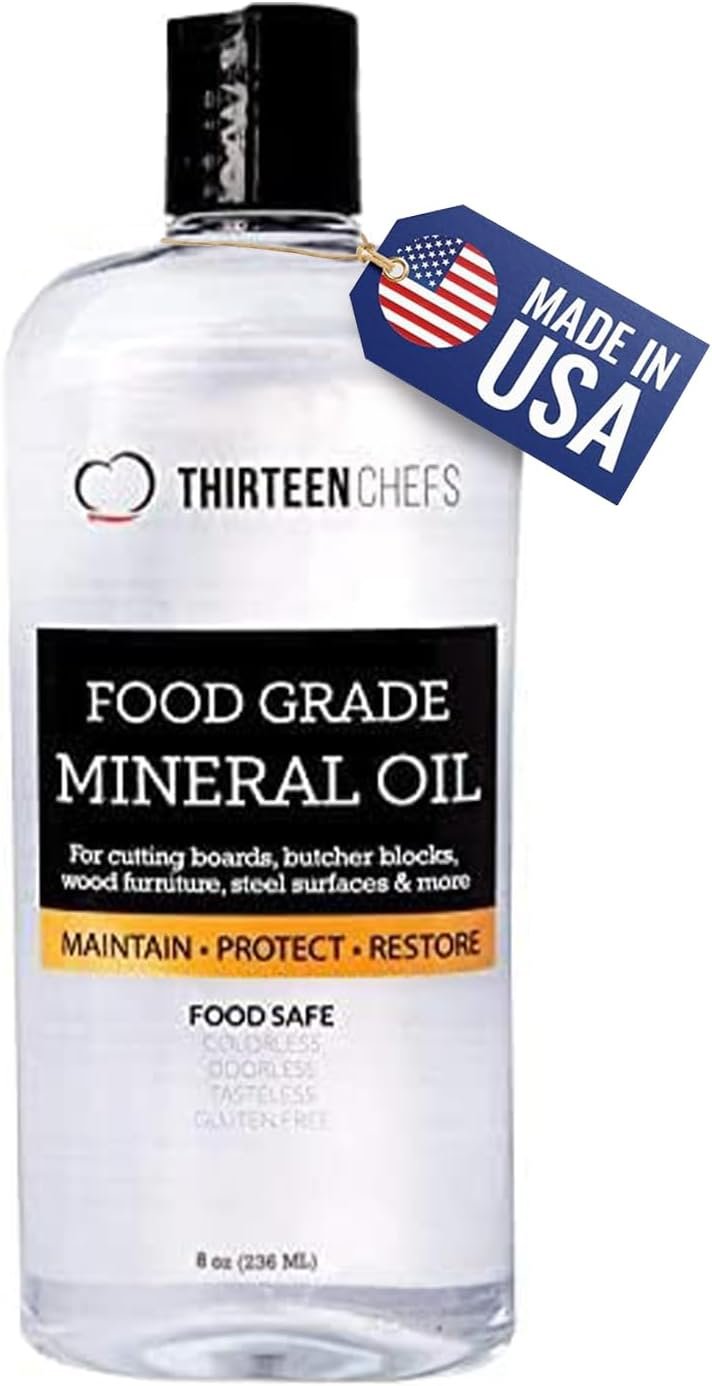 Revitalize Your Kitchenware with Thirteen Chefs Mineral Oil