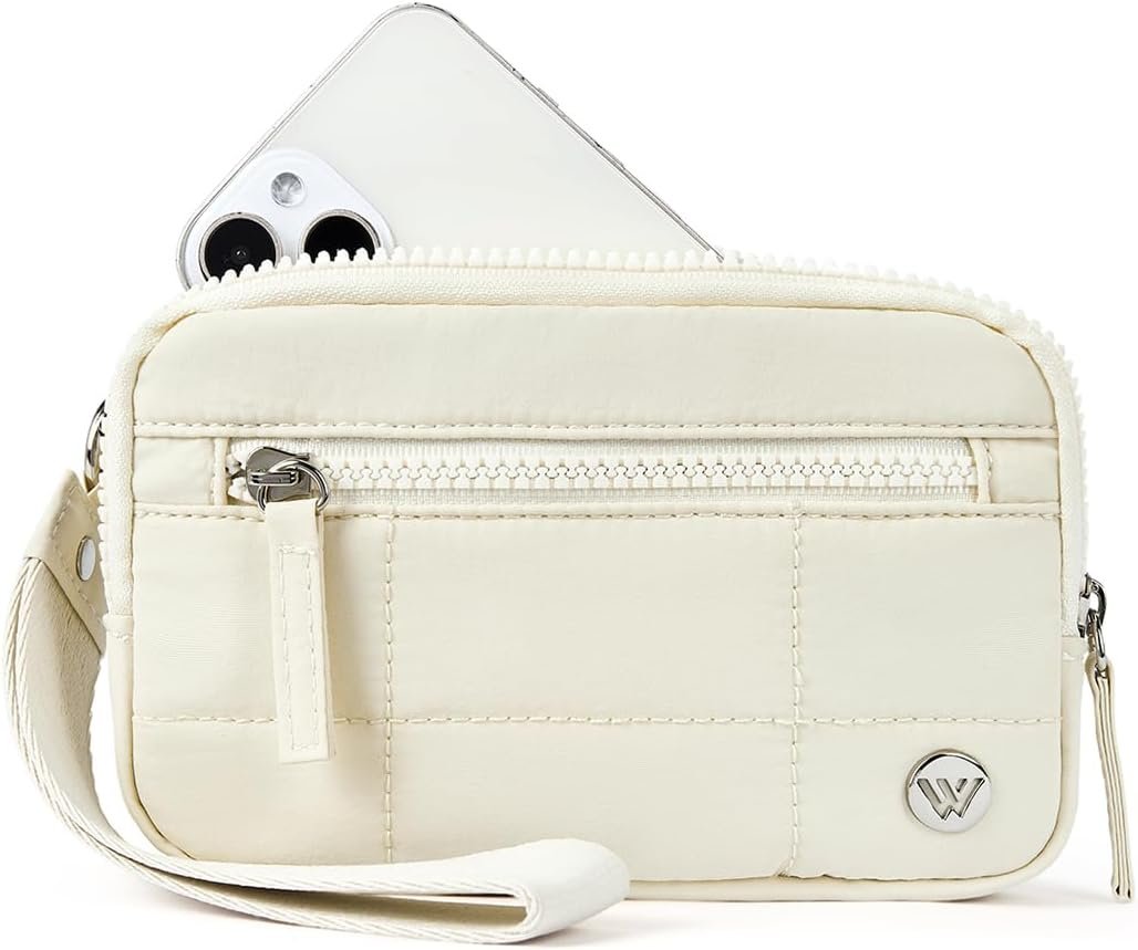 Stylish RFID-Blocking Wristlet Wallet with 3 Zipper Compartments